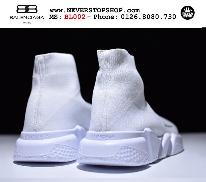 Giày BALENCIAGA SPEED TRAINER ALL WHITE nam nữ, chuẩn